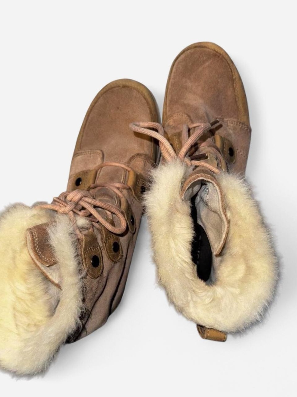 Sorel Explorer Joan Waterproof Winter Boots Size 10 Suede Faux Fur - Picture 6 of 8